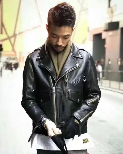 Neighborhood Men's  Gride Leather Jacket