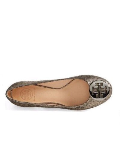Tory Burch Powder Cheetah Print Reva Logo Ballet Flats