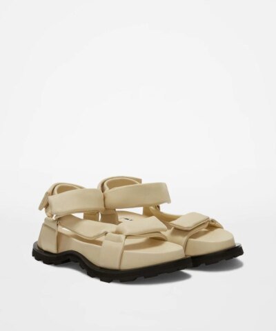 Jil Sander Beige Leather Sandals
