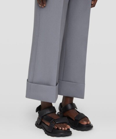 Jil Sander Black Leather Sandals