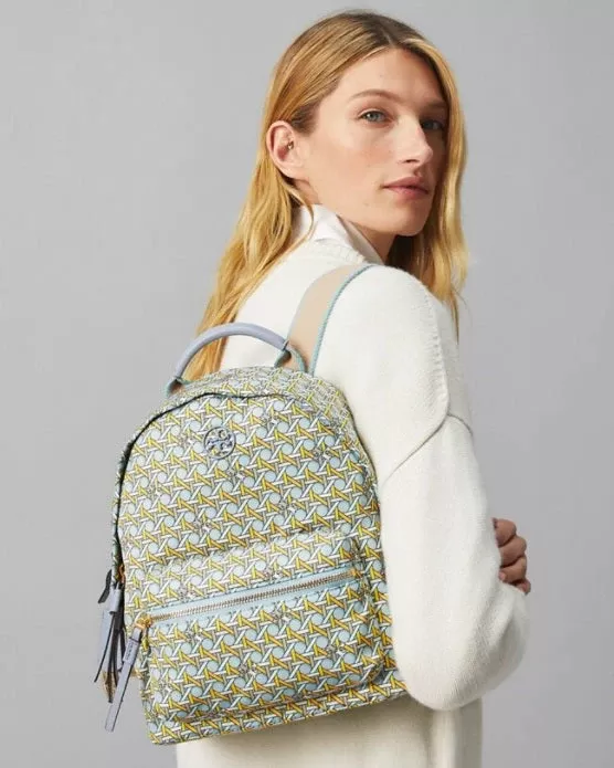 Tory Burch Piper Printed Small Zip Backpack