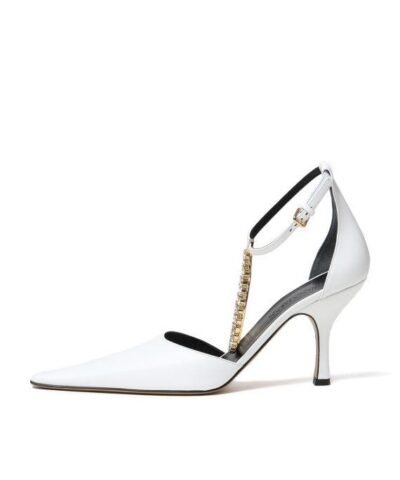 JW Anderson White Ring 90mm Pumps