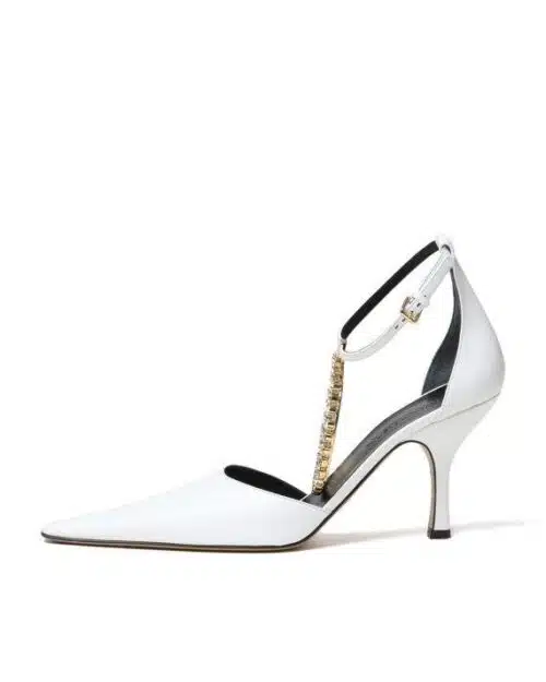 JW Anderson White Ring 90mm Pumps