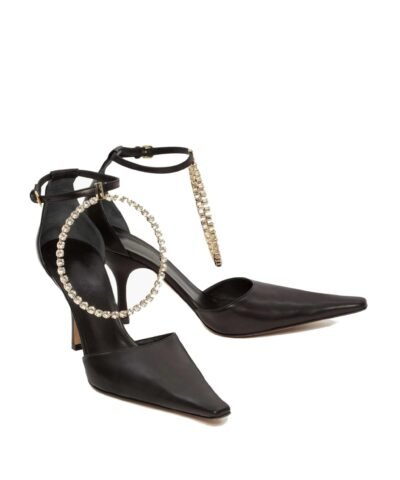 JW Anderson Black Ring 90mm Pumps