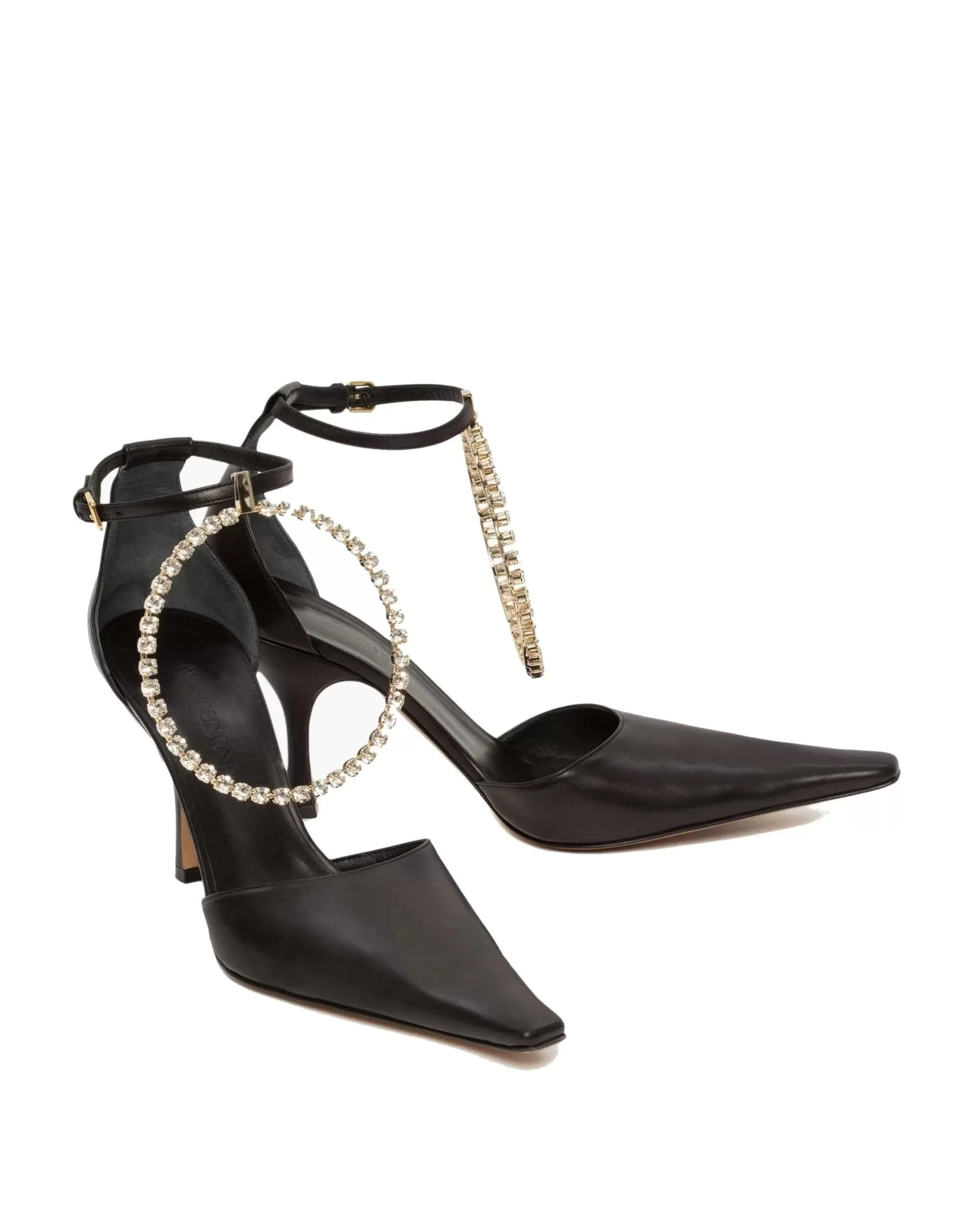 JW Anderson Black Ring 90mm Pumps