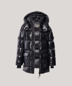 Mackage Kennie Kids Down Hooded Puffer Coat, Black