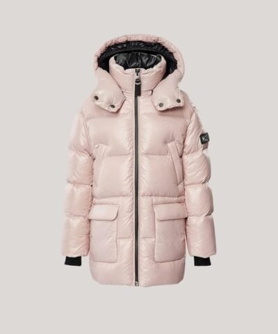 Mackage Kennie Kids Down Hooded Puffer Coat, Petal