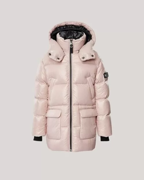 Mackage Kennie Kids Down Hooded Puffer Coat, Petal