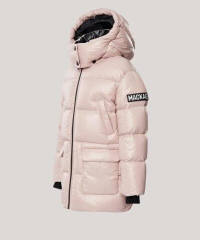 Mackage Kennie Kids Down Hooded Puffer Coat, Petal