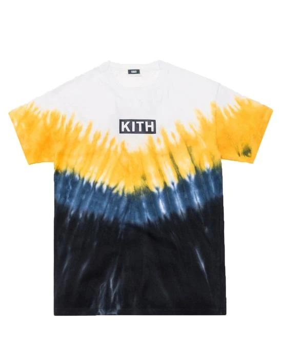 Kith Summer Tie Dye Tee Blue/Yellow