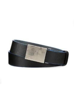 Robert Graham Gravity Leather Belt. Black / Blue