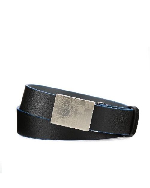 Robert Graham Gravity Leather Belt. Black / Blue