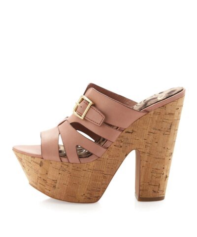 Sam Edelman Chase Cork Slip-On Wedge, Toasted Rose