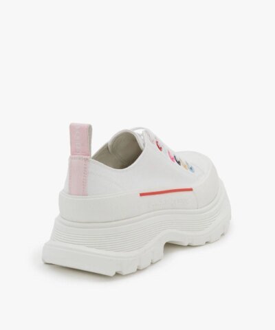 Alexander McQueen Tread Slick Lace Up in White/multicolour