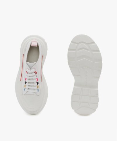 Alexander McQueen Tread Slick Lace Up in White/multicolour