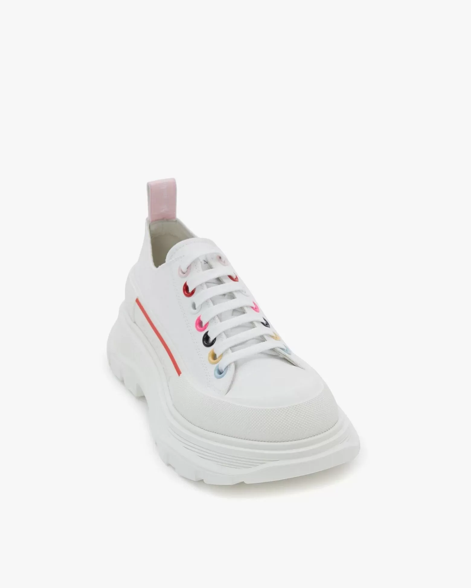 Alexander McQueen Tread Slick Lace Up in White/multicolour