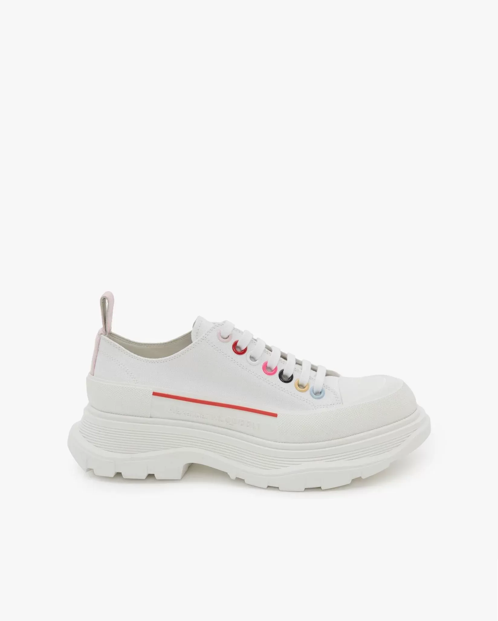 Alexander McQueen Tread Slick Lace Up in White/multicolour