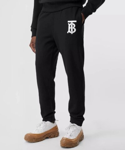 Burberry Monogram Motif Cotton Jogging Pants