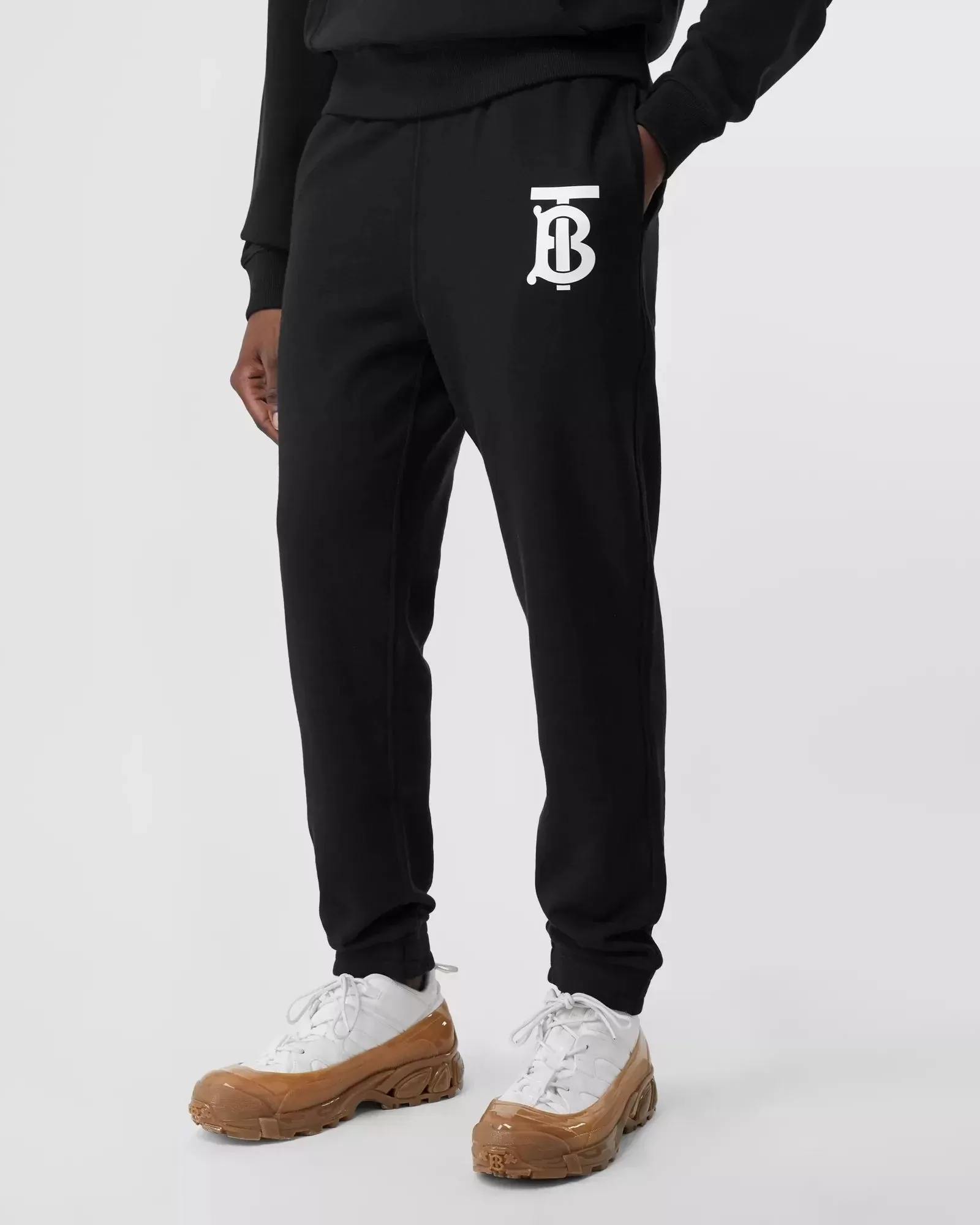 Burberry Monogram Motif Cotton Jogging Pants