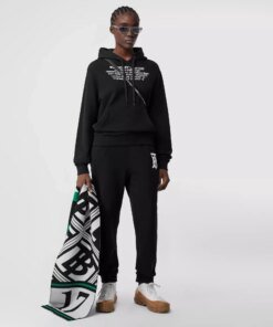 Burberry Monogram Motif Cotton Jogging Pants