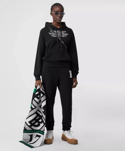 Burberry Monogram Motif Cotton Jogging Pants