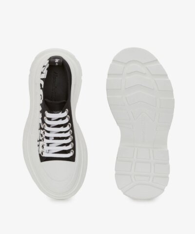 Alexander McQueen Tread Slick Lace-up in Black
