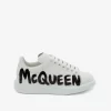 Alexander McQueen Mcqueen Graffiti Oversized Sneaker in White/black