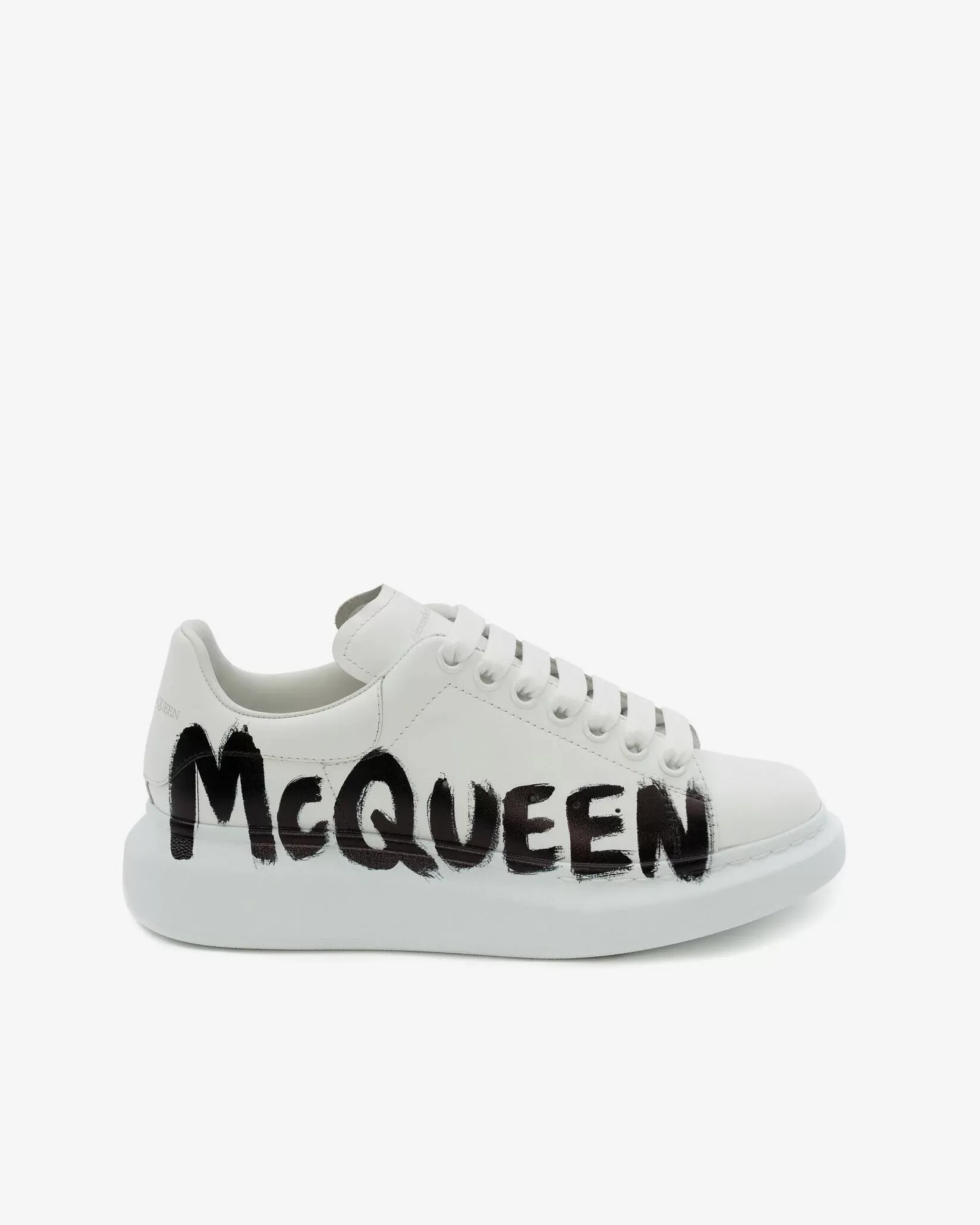 Alexander McQueen Mcqueen Graffiti Oversized Sneaker in White/black