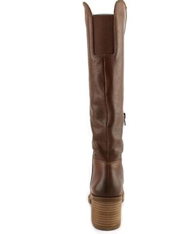 Lucky Brand Ritten Wide Calf Women Round Toe Leather Brown Knee High Boot