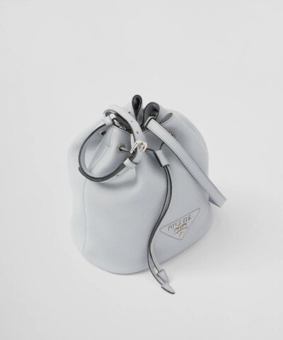 Prada Cornflower Leather Bucket Bag