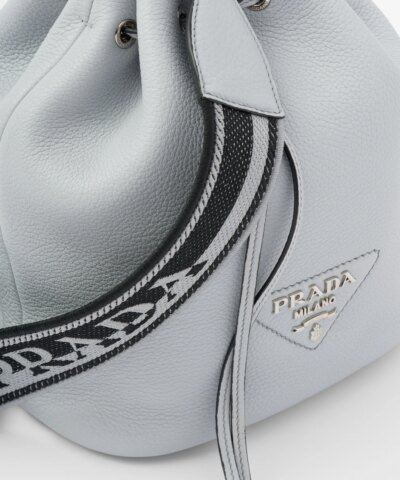 Prada Cornflower Leather Bucket Bag
