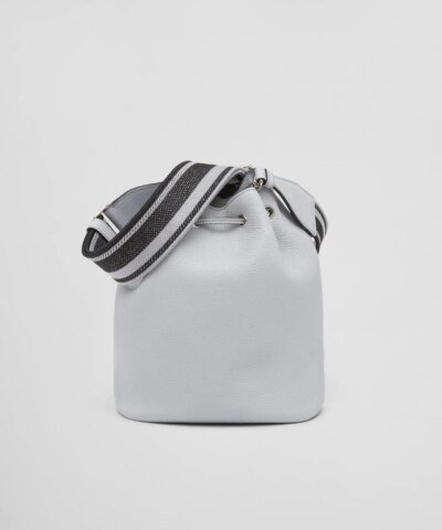 Prada Cornflower Leather Bucket Bag