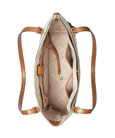 Michael Kors Voyager Large East West Top Leather Zip Tote