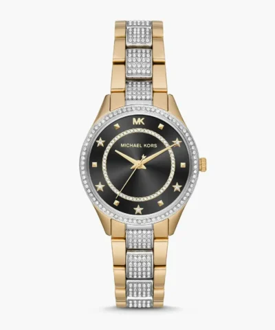 MICHAEL KORS Mini Lauryn Pavé Two-Tone Watch