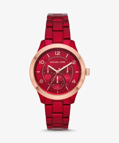 MICHAEL KORS Runway Coated Stainless Steel Red Watch