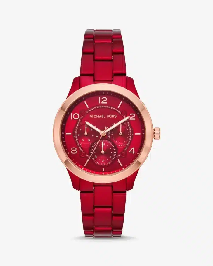 MICHAEL KORS Runway Coated Stainless Steel Red Watch