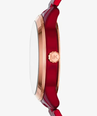 MICHAEL KORS Runway Coated Stainless Steel Red Watch