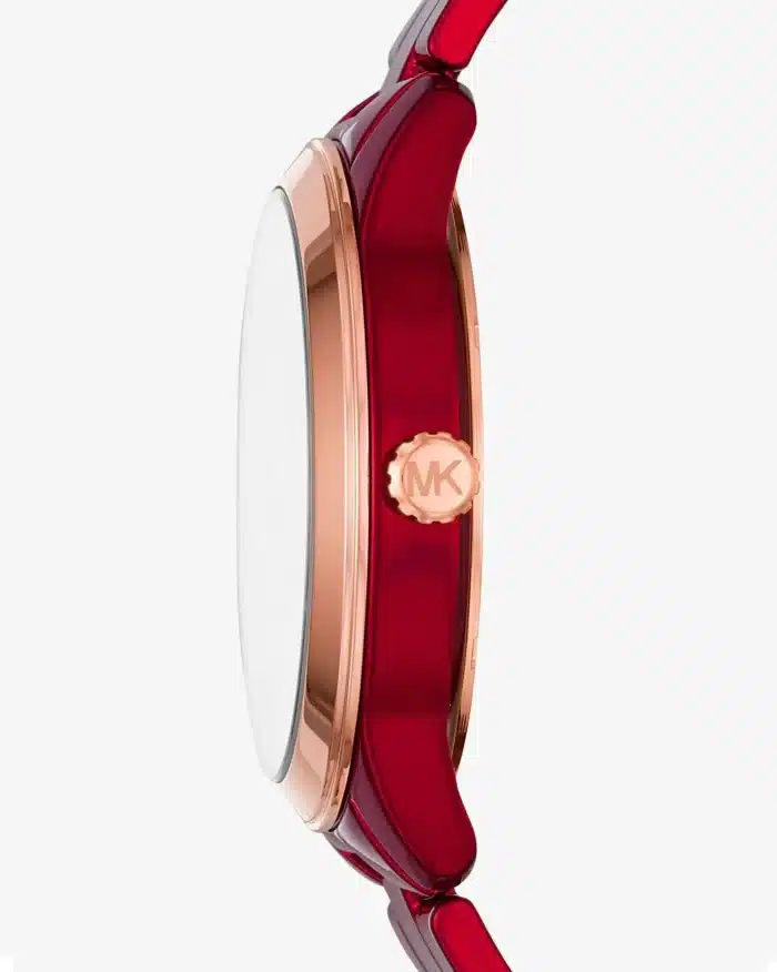 MICHAEL KORS Runway Coated Stainless Steel Red Watch