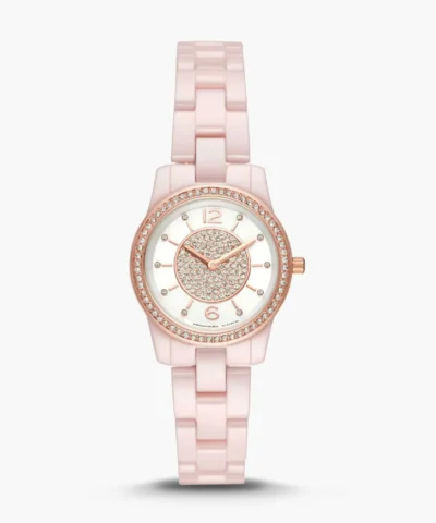 MICHAEL KORS Petite Runway Pavé Ceramic Watch