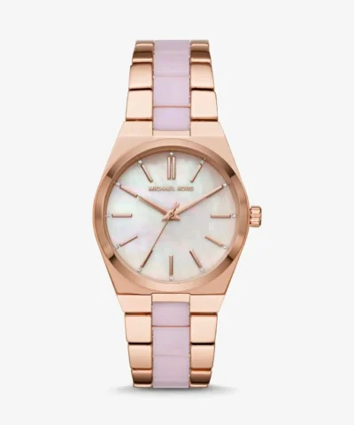 MICHAEL KORS Channing Rose Gold-Tone and Acetate Watch