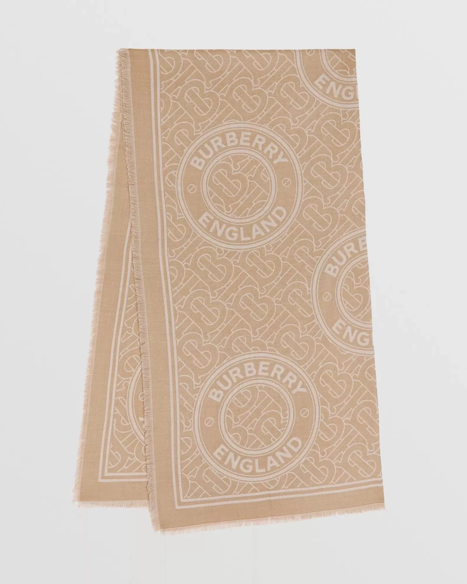 Burberry Lightweight Logo Graphic Cashmere Jacquard Scarf