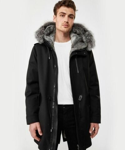 Mackage Men's Moritz fur-lined parka with removable silverfox fur trim