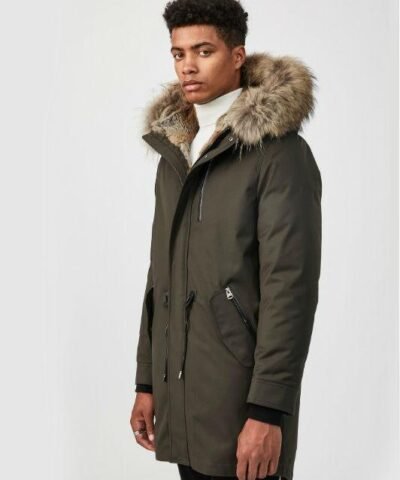 Mackage Men's Moritz fur-lined parka with removable silverfox fur trim