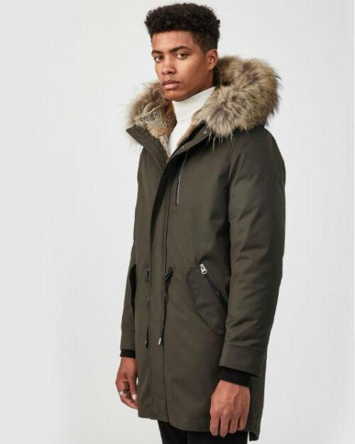 Mackage Men's Moritz fur-lined parka with removable silverfox fur trim