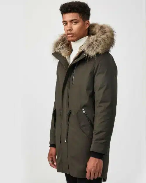 Mackage Men's Moritz fur-lined parka with removable silverfox fur trim