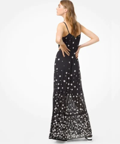 MICHAEL MICHAEL KORS Floral Embellished Georgette Maxi Dress