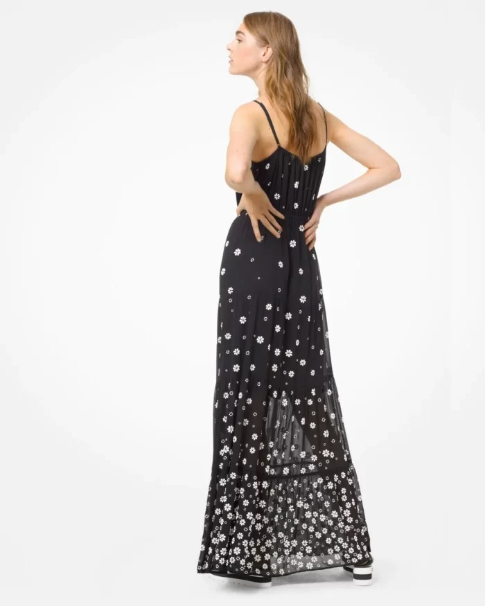 MICHAEL MICHAEL KORS Floral Embellished Georgette Maxi Dress