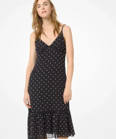 MICHAEL MICHAEL KORS Grommeted Georgette Slip Dress
