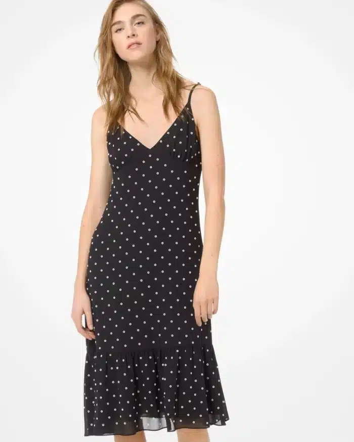 MICHAEL MICHAEL KORS Grommeted Georgette Slip Dress