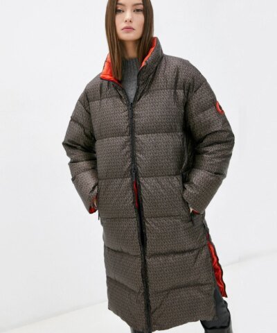 MICHAEL Michael Kors Logo Ciré Reversible Puffer Coat